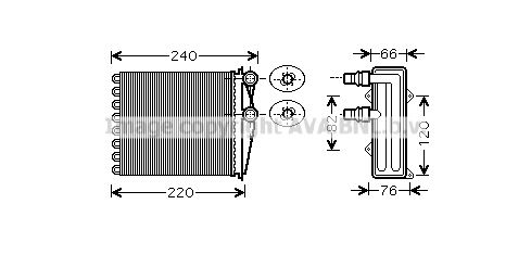 AVA QUALITY COOLING Теплообменник, отопление салона RT6380